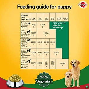 Pedigree puppy and adult 100% veg dry food