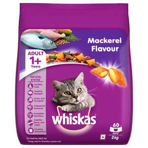 Whiskas Adult Mackerel Dry Cat Food