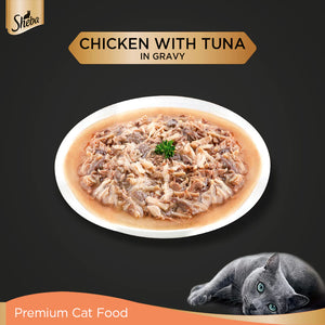 Sheba tuna and Chicken kitten wet food gravy