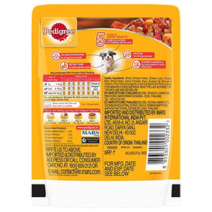 Pedigree chicken and liver chunks in gravy adult dog wet food