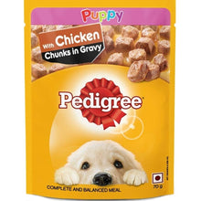 Load image into Gallery viewer, Pedigree chicken and chunks in gravy puppy dog wet food