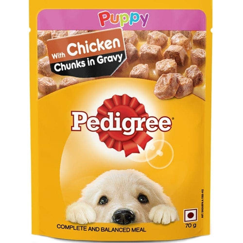 Pedigree chicken and chunks in gravy puppy dog wet food