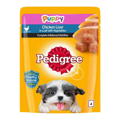 Pedigree chicken liver in loaf with veg puppy dog wet food