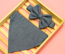 Load image into Gallery viewer, Denim Bow