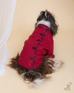 Embellished Red & Black Bandgala