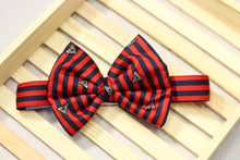 Load image into Gallery viewer, Red And Blue Stripe Bow