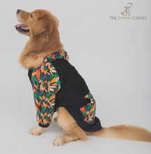 Load image into Gallery viewer, Black Tropical Bomber Dog Shacket