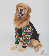 Load image into Gallery viewer, Black Tropical Bomber Dog Shacket