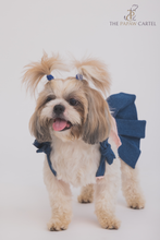 Load image into Gallery viewer, Furever Young Denim Tie Up Dog Tshirt Dress