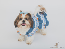 Load image into Gallery viewer, Denim Floral Dog Skirt dress