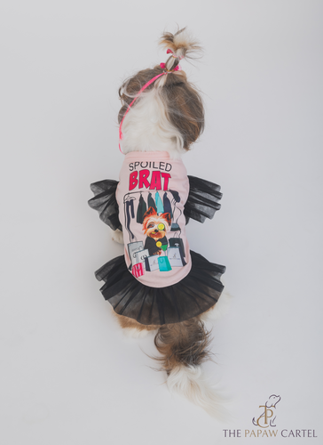 Spolied Brat Frilled Dog Tshirt Dress