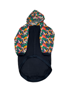 Black Tropical Bomber Dog Shacket