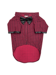 Casino Dog Shirt With Shimmering Bow