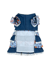 Load image into Gallery viewer, Denim Floral Dog Skirt dress