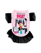 Load image into Gallery viewer, Spolied Brat Frilled Dog Tshirt Dress